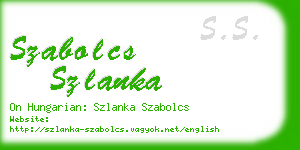 szabolcs szlanka business card